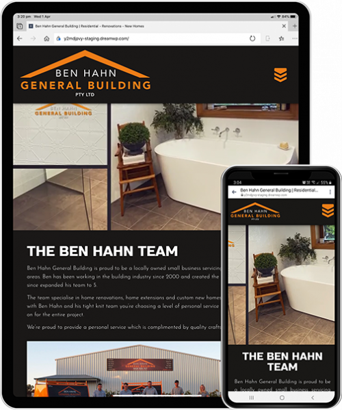 Ben Hahn Website Tablet & Mobile