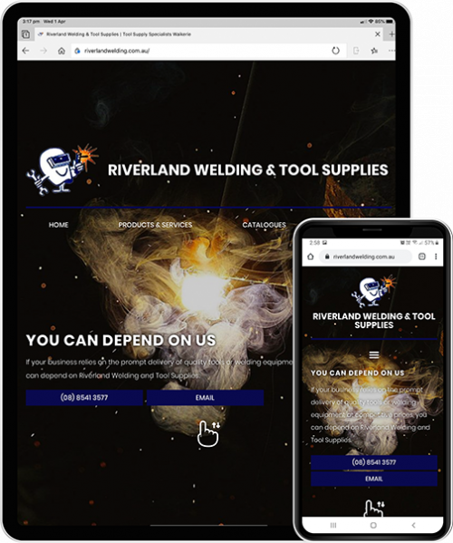 Riverland Welding Website Tablet & Mobile